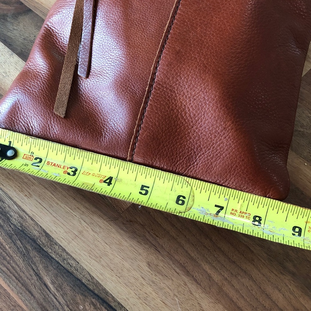 Margot Slim Leather Crossbody Bag in Brown - Picture 8 of 12